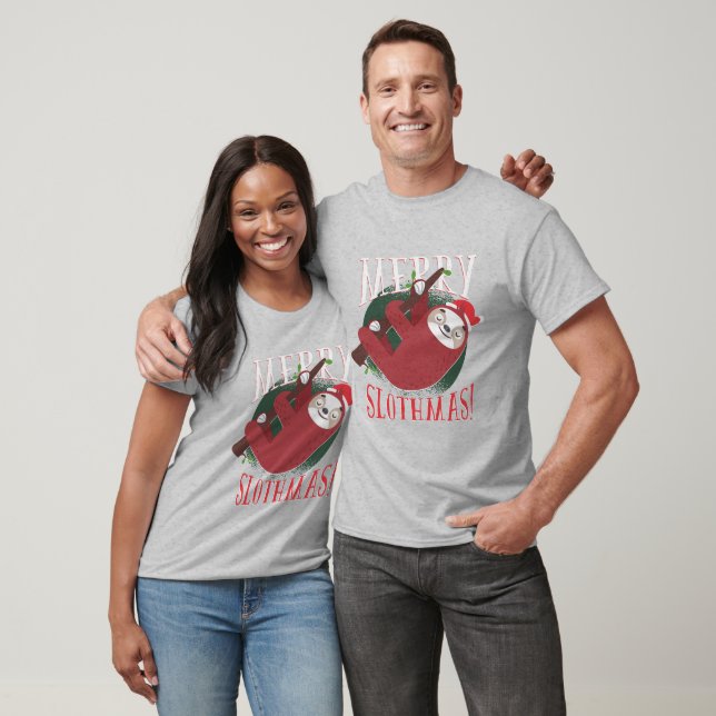 T-shirt Joyeux Paresseux Noël (Unisexe)
