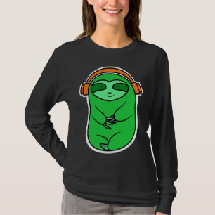 T-shirt Joyeux Parfum Vert Écoutant La Musique