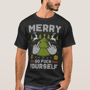 T-shirt Joyeux Partir De Vous-Milieu Doigt GFY Chrétien La