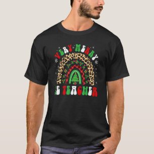 T-shirt Joyeux PE enseignant Leopard Buffalo Red Plaid Rai