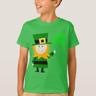 T-shirt Joyeux Petit Leprechaun Vert pour enfants