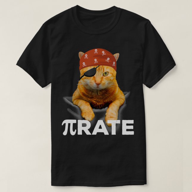 T-shirt Joyeux PI Day 314 PiCat Pirate (Design devant)
