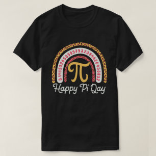 T-shirt Joyeux Pi Day 3.14 Leopard Rainbow Math Enseignant