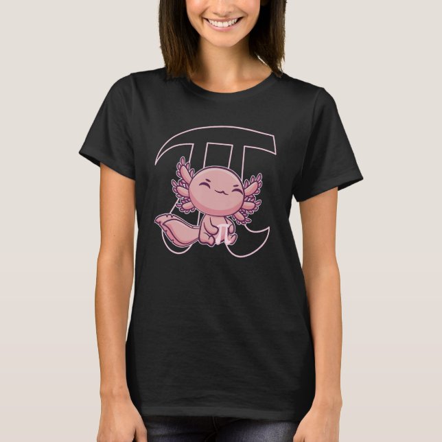 T-shirt Joyeux Pi Day Axolotl Poisson Lizard 3 14159 Mathe (Devant)