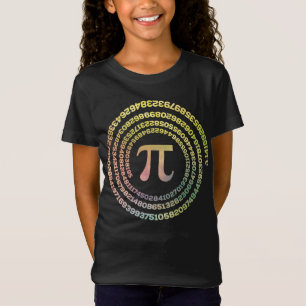 T-Shirt Joyeux Pi Day Funny School Math Spiral Texte