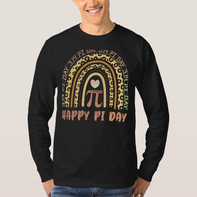 T-shirt Joyeux Pi Day Mathématique Maître Leopard Rain (Devant)