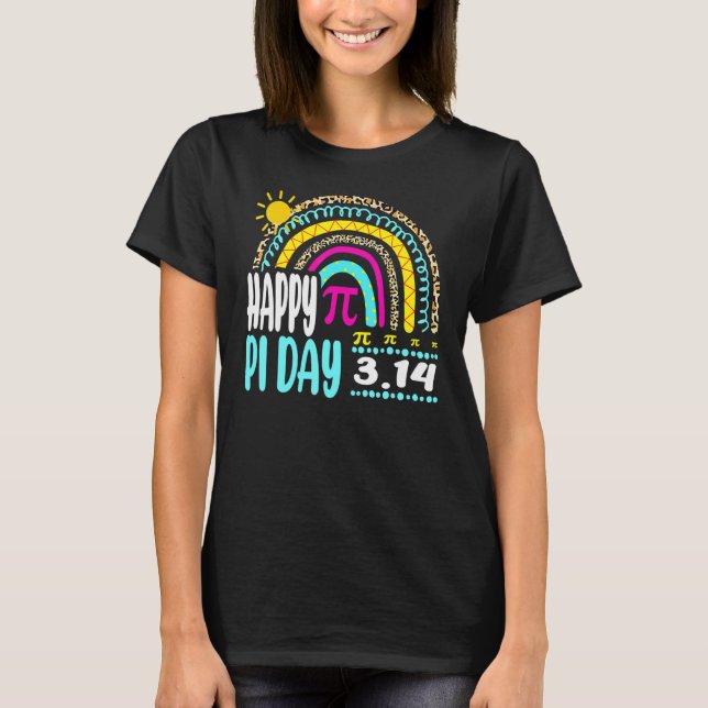 T-shirt Joyeux Pi Day Mathématique Maître Leopard Rain (Devant)