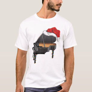 T-shirt Joyeux Piano de Noël avec Santa Hat Essential Cos