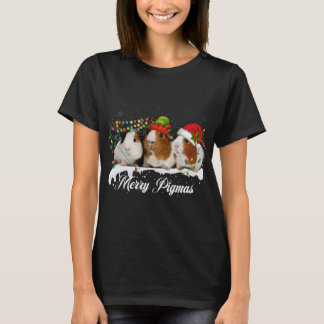 T-shirt Joyeux Pigmas 2022 Funny Noël Arbre Lumière