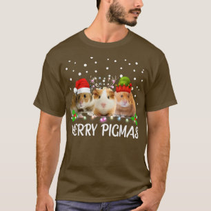 T-shirt Joyeux Pigmas drôle Guinée porc Noël Père Noël