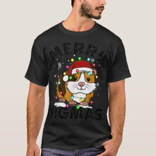 T-shirt Joyeux Pigmas Drôle Noël Guinée Pig Lover