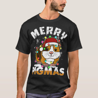T-shirt Joyeux Pigmas Drôle Noël Guinée Pig Lover