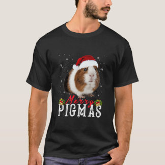 T-shirt Joyeux Pigmas Masque Visage Drôle Guinée Cochon No