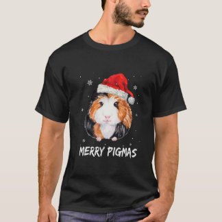 T-shirt Joyeux Pigmas Noël Drôle Guinée Pig Lover Cadeau