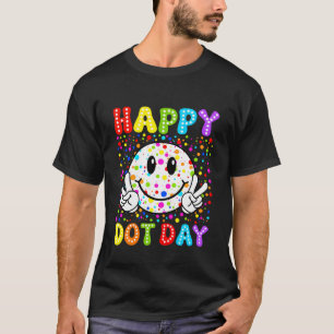 T-shirt Joyeux Point Jour Sourire Visage Coloré Polka Prof