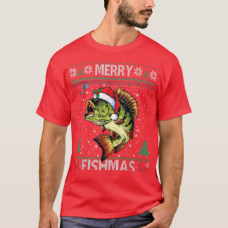 T-shirt Joyeux Poisson Basse Pêche Poisson de Noël Vilain 