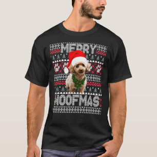 T-shirt Joyeux Poodle Woofmas Cute Avec Chapeau De Santa R