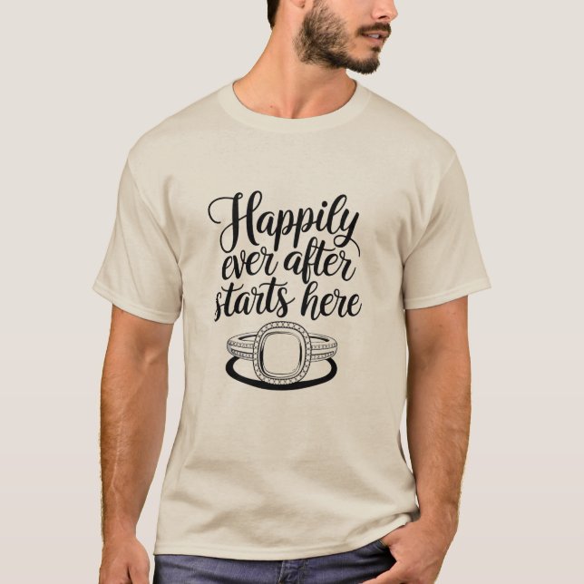 T-shirt Joyeux Pour Toujours Commence Ici (Devant)