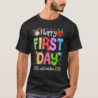 T-shirt Joyeux Premier Jour Allons-y Bienvenue à l'école