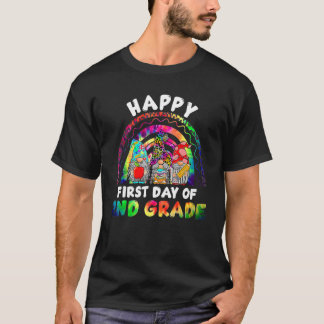 T-shirt Joyeux premier jour de 2e année Gnome retour à l'é