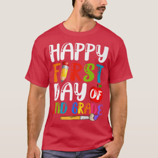 T-shirt Joyeux premier jour de 2ème année de retour à l'éc