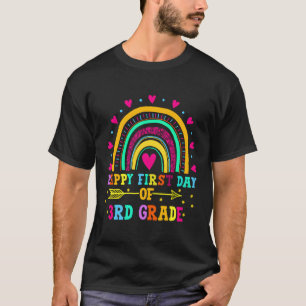 T-shirt Joyeux Premier Jour De 3E Année Arc-en-ciel Il Ens