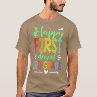 T-shirt Joyeux Premier Jour De 3E Année De Retour À L'Écol