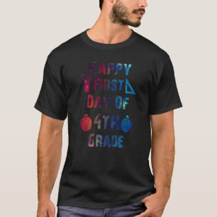 T-shirt Joyeux Premier Jour De 4E Année De Retour À L'Écol