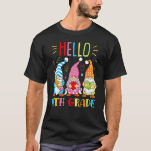 T-shirt Joyeux Premier Jour De 4E Année Gnome Retour À L'É