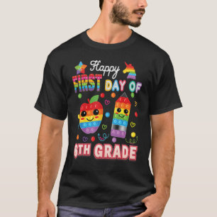 T-shirt Joyeux Premier Jour De 6e Jouet Fidget Enfant Dos