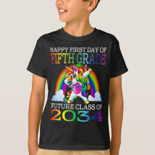 T-shirt Joyeux Premier Jour De Cinquième Année
