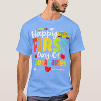 T-shirt Joyeux Premier Jour De La Maternelle Retour Au Thé
