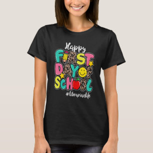 T-shirt Joyeux Premier Jour De La Vie Bibliothécaire À L'É