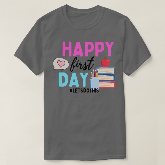 T-shirt Joyeux premier jour de l'école 3 (Design devant)