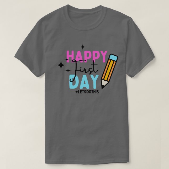 T-shirt Joyeux premier jour de l'école 4 (Design devant)