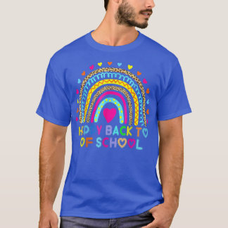 T-shirt Joyeux Premier Jour De L'École Arc-En-Ciel Retour