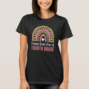T-shirt Joyeux Premier Jour De L'École Bonjour 4E Année Bo