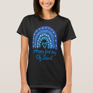 T-shirt Joyeux Premier Jour De L'École Femme Arc-En-Ciel E