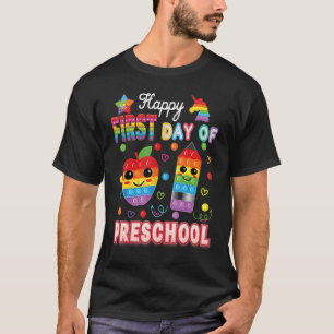T-shirt Joyeux Premier Jour De Maternelle Jouet Fidget Enf