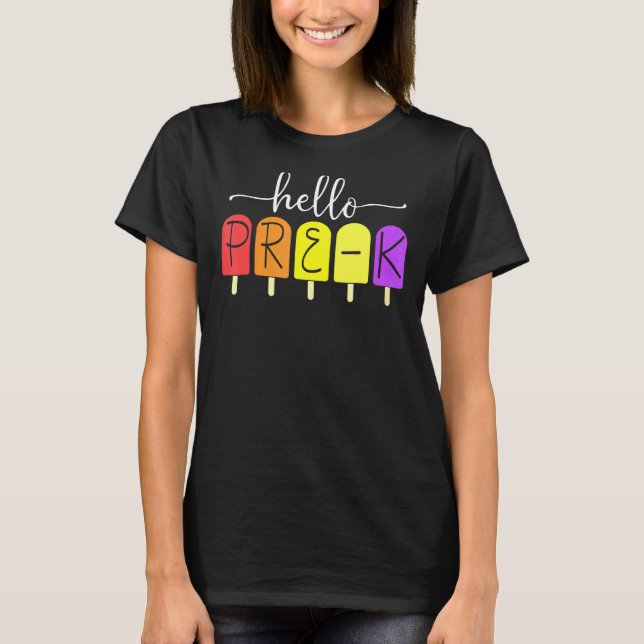 T-shirt Joyeux Premier Jour De Pré K Retour À L'École Ense (Devant)