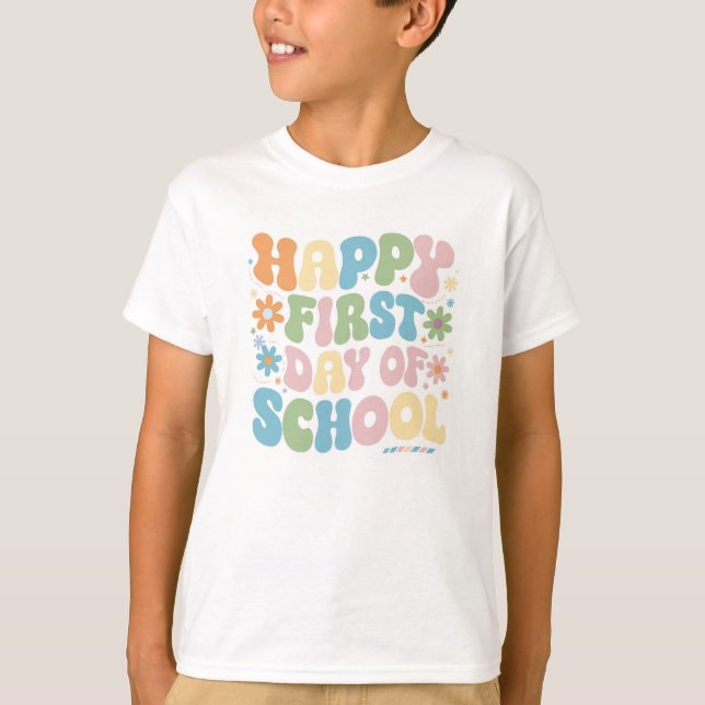 T-shirt Joyeux premier jour d'école (Devant)