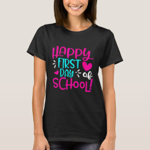 T-shirt Joyeux Premier Jour D'école Coeur Enseignants Élèv