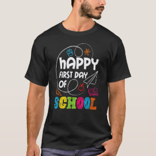 T-shirt Joyeux premier jour d'école enseignant élève mater