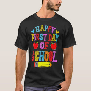 T-shirt Joyeux premier jour d'école Enseignant Élèves