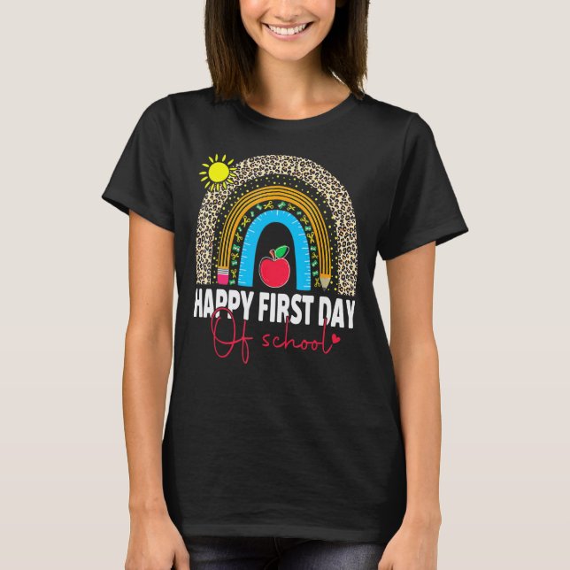 T-shirt Joyeux premier jour d'école   Enseignants Élèves P (Devant)