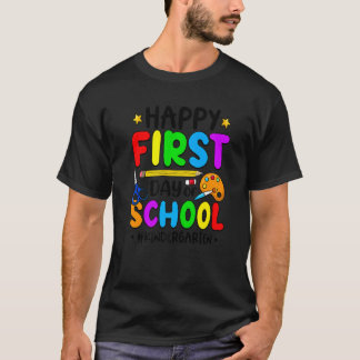 T-shirt Joyeux Premier Jour D'école Équipe De Maternelle E