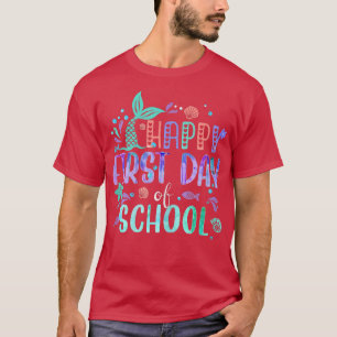 T-shirt Joyeux Premier Jour D'école Mermaid Mermazing Girl