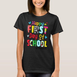 T-shirt Joyeux premier jour d'école Prof de vie Retour à l