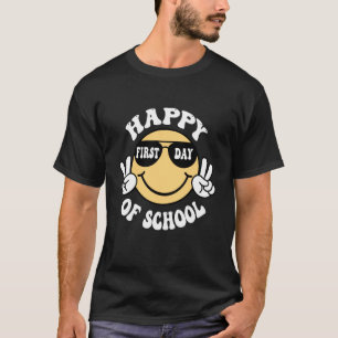 T-shirt Joyeux premier jour d'école Prof visage sourire gr