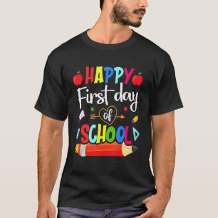 T-shirt Joyeux premier jour d'école professeur élève rentr